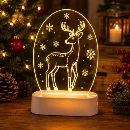 Christmas LED Acrylic Night Light – 10 Festive Designs