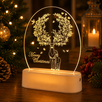 Christmas LED Acrylic Night Light – 10 Festive Designs