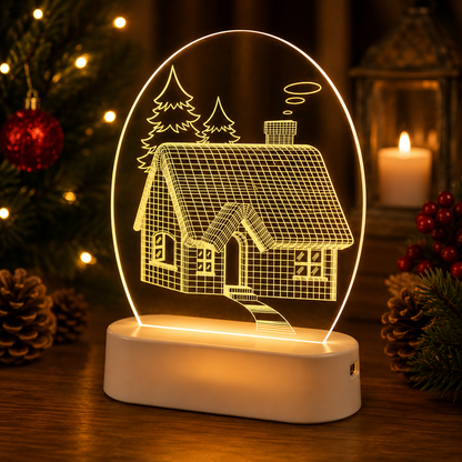 Christmas LED Acrylic Night Light – 10 Festive Designs