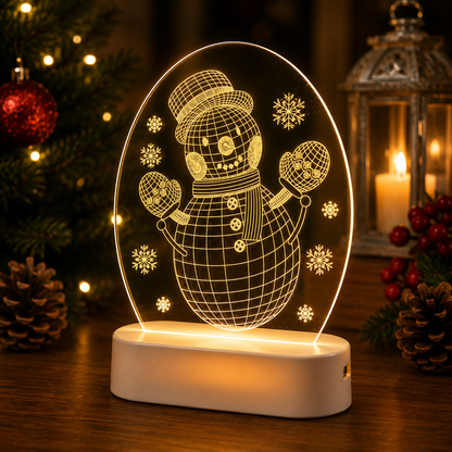 Christmas LED Acrylic Night Light – 10 Festive Designs