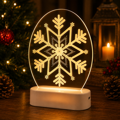 Christmas LED Acrylic Night Light – 10 Festive Designs