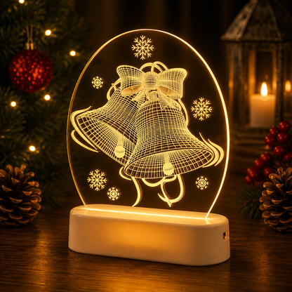 Christmas LED Acrylic Night Light – 10 Festive Designs
