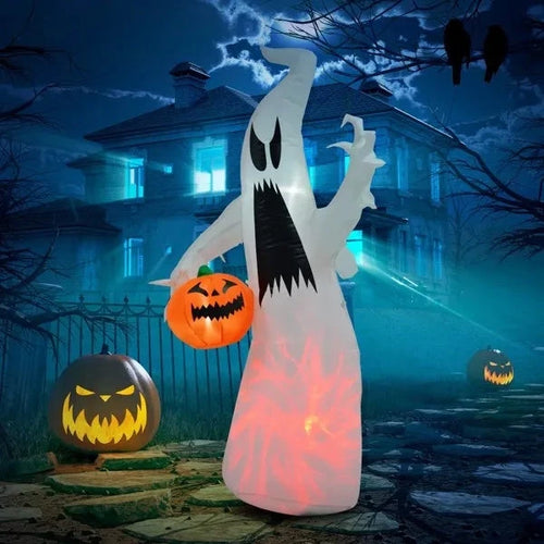 Giant Light-Up Ghost Halloween Inflatable