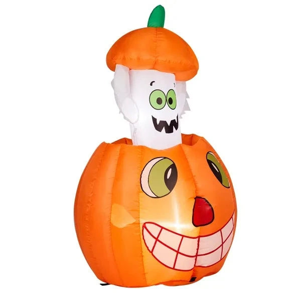 2.8 FT Animated Pumpkin Ghost Halloween Inflatable