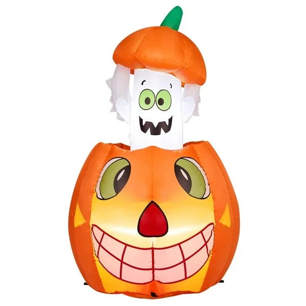 2.8 FT Animated Pumpkin Ghost Halloween Inflatable