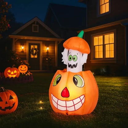 2.8 FT Animated Pumpkin Ghost Halloween Inflatable