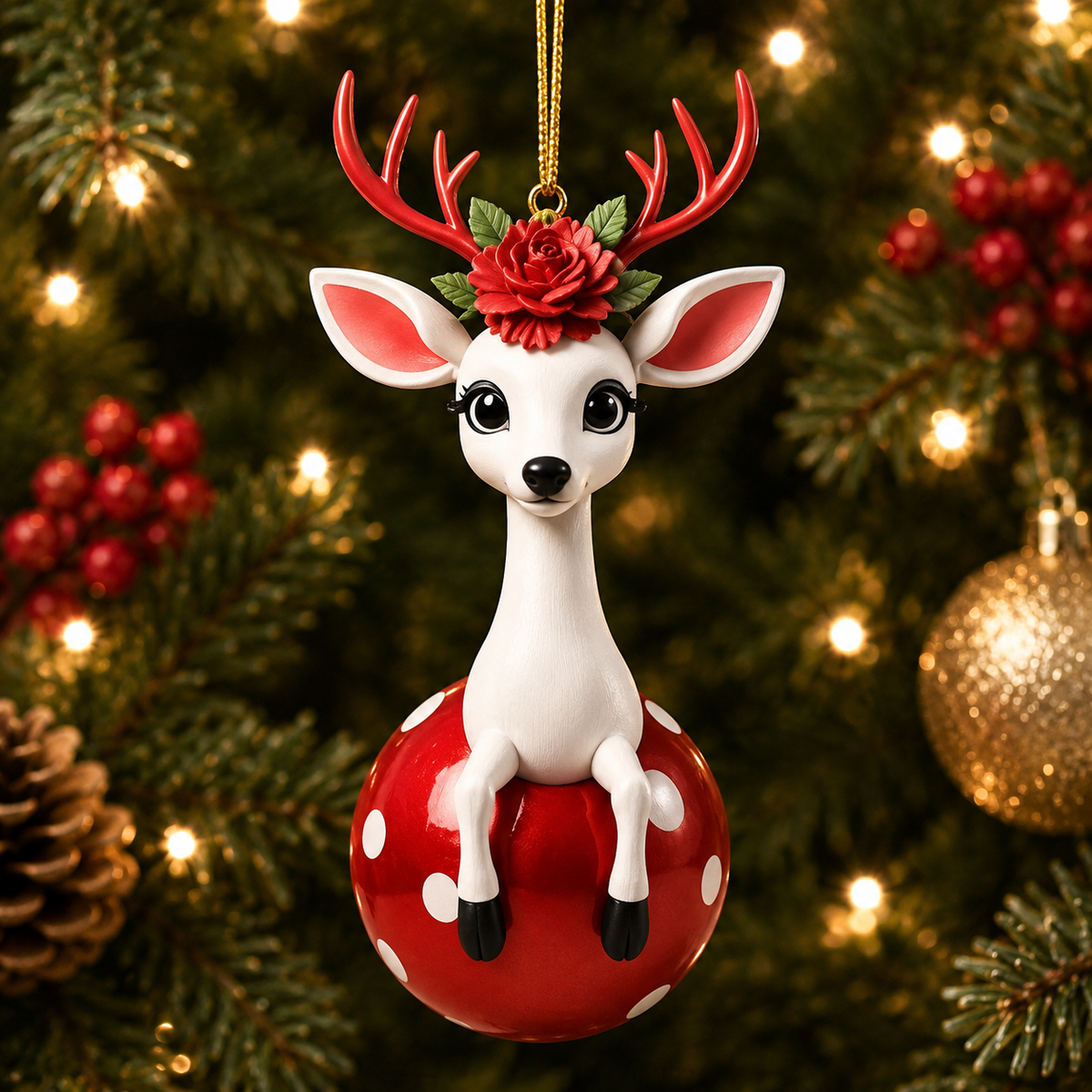 Whimsical Christmas Acrylic Tree Ornaments