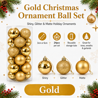 Classic Christmas Ornament Set