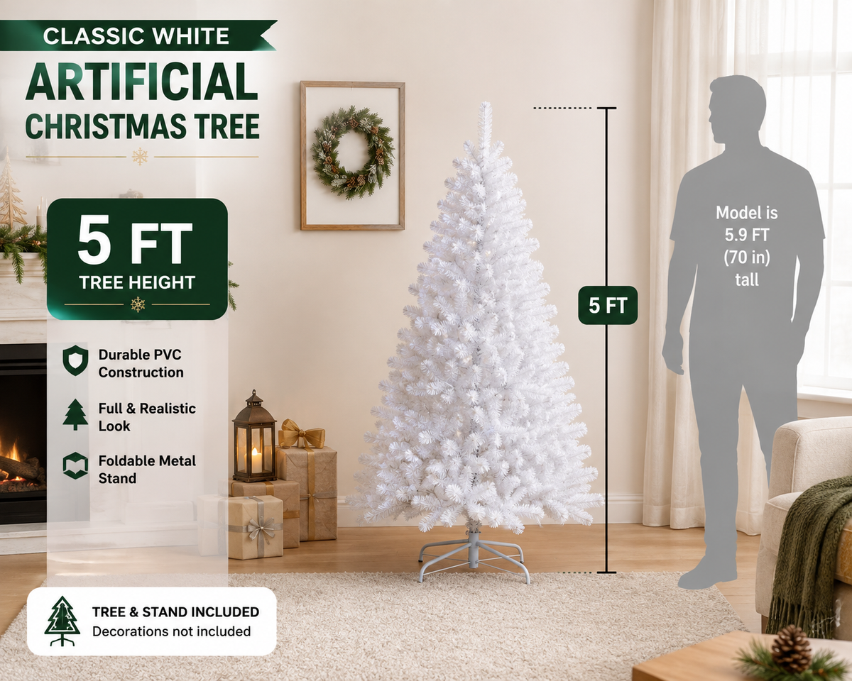 Classic White Artificial Christmas Tree