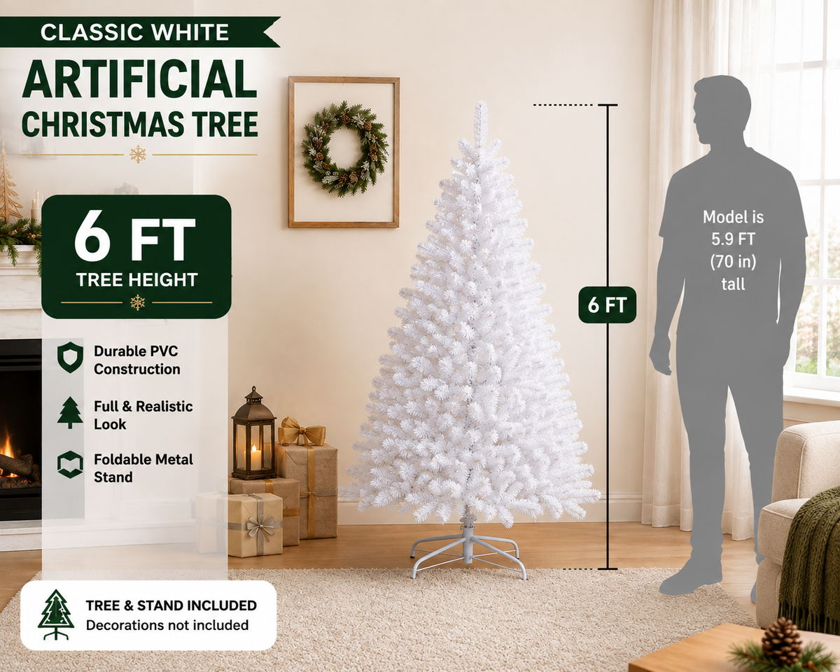 Classic White Artificial Christmas Tree