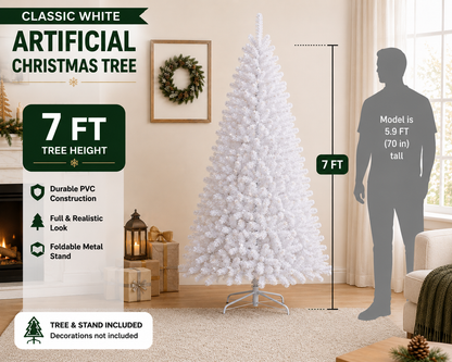 Classic White Artificial Christmas Tree