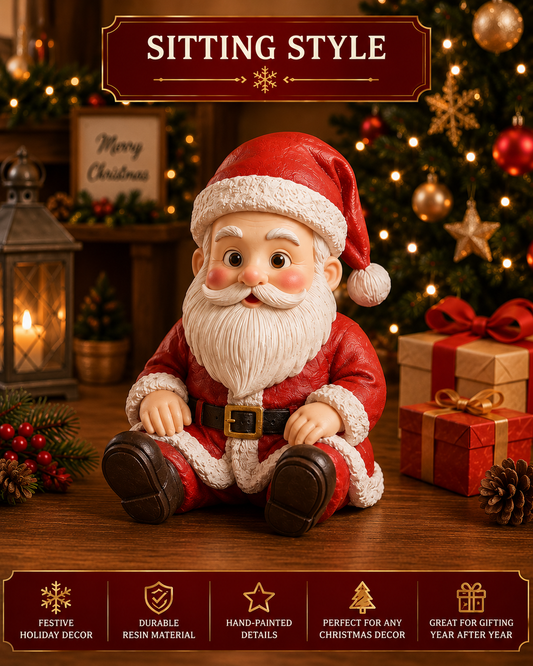 Festive Christmas Santa Figurine – Holiday Tabletop Decoration